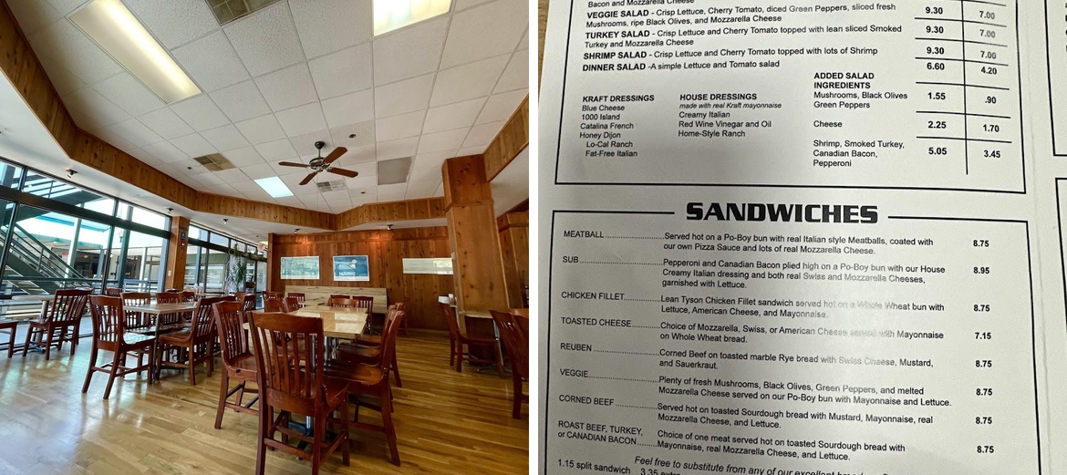 Tiny Tim's Pizza Menu